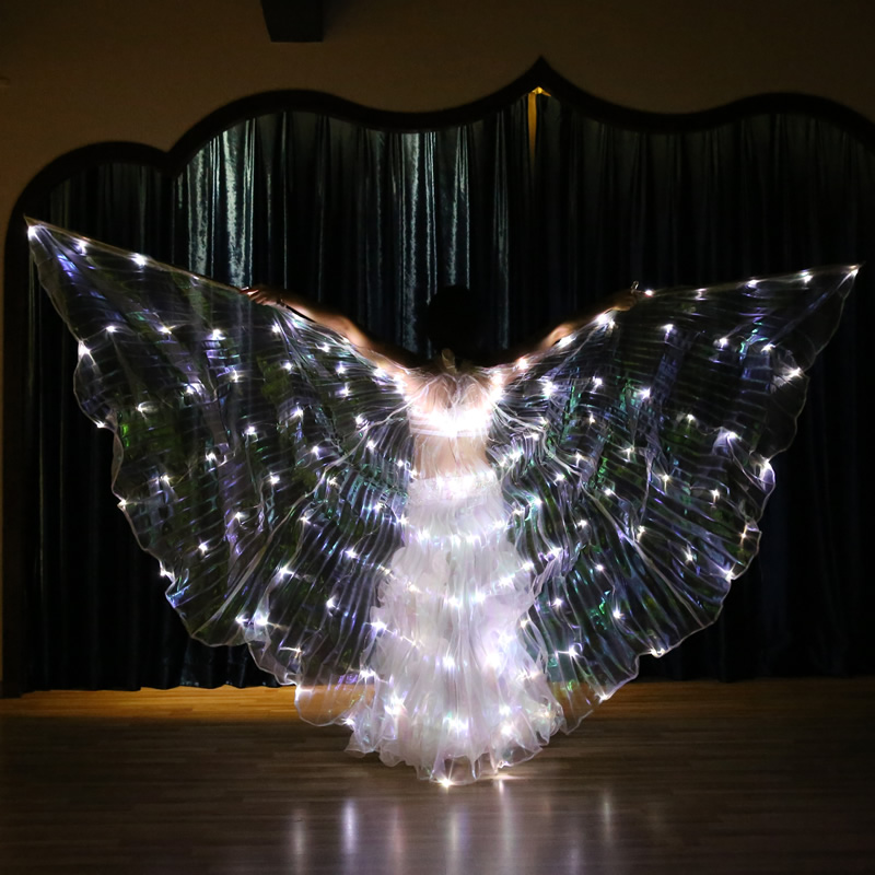 isis wings 6 colors change lights 420 Leds Light Up Leds Dance Capes Isis Wing With Telescopic Stick